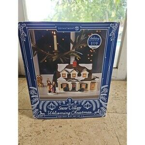 Deparment 56 Snow Village. Welcoming Christmas